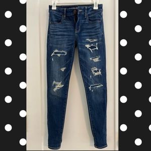 American Eagle AE size 2 Regular length Ripped Style Jeggings.